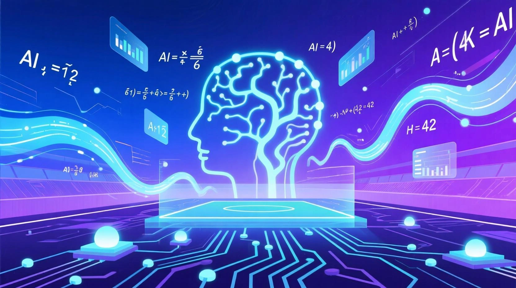 Abstrakte Visualisierung von KI-Analyse von Sportdaten mit neuronalen Netzwerkmustern