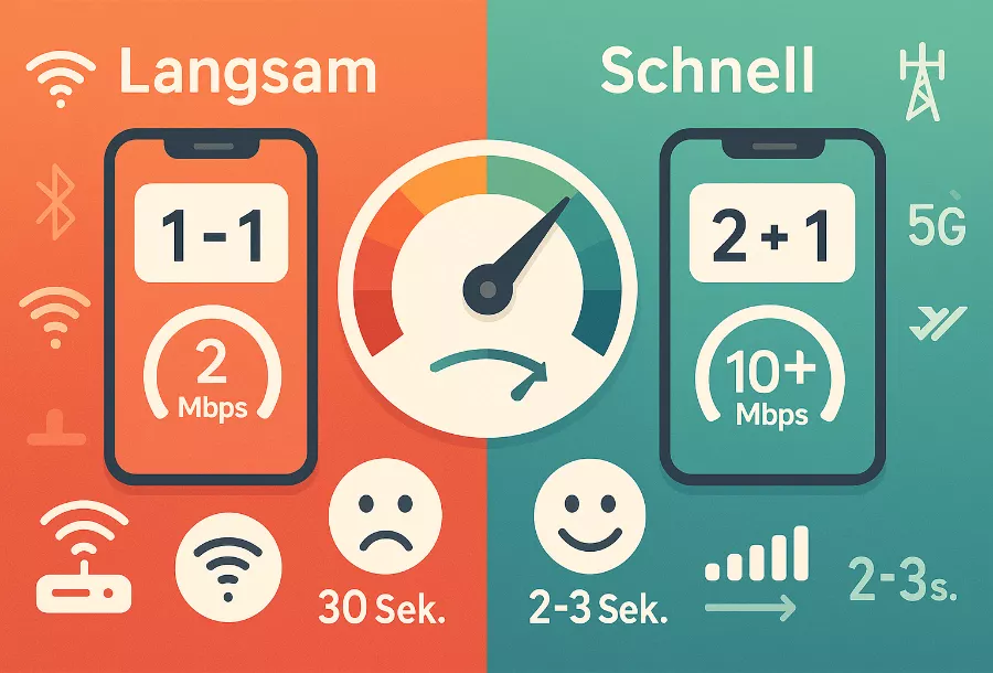 Vergleich langsame vs. schnelle Internetverbindung: Auswirkungen auf Live-Ergebnisse und Verzögerungen
